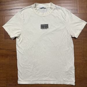 Sandro Paris T Shirt Mens S Beige Short Sleeve Crew Neck Designer City Minimal
